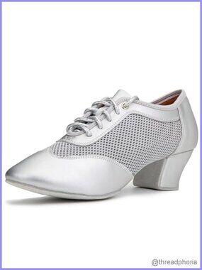 2" Practice Dance Shoes Lace-up Ballroom Modern Salsa Rhythm Teaching